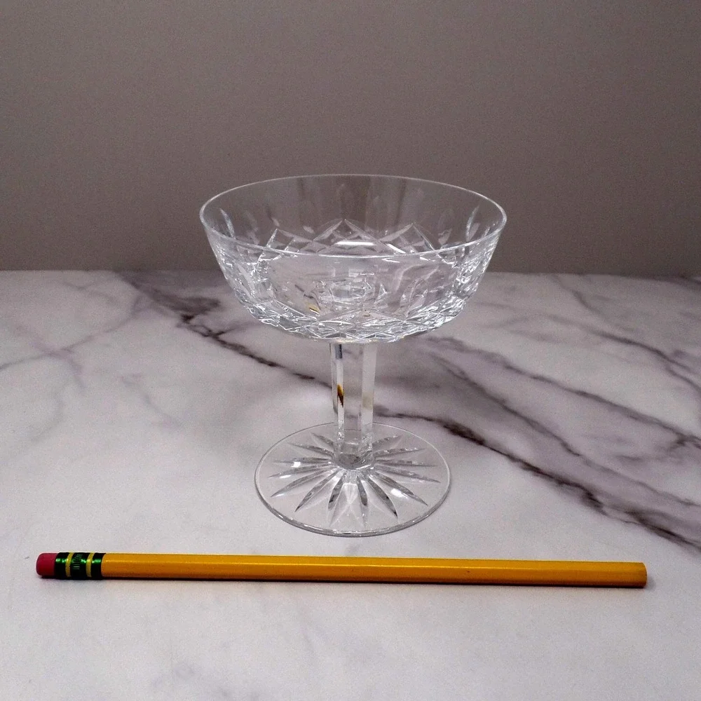 Vintage Waterford Crystal Lismore Champagne Coupe / Tall Sherbet Glass